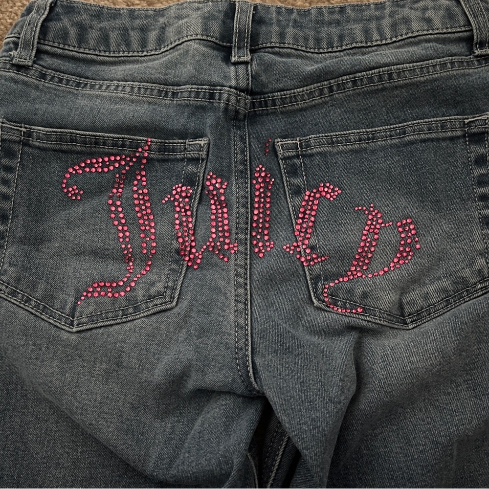 [SOLD]Juicy Couture Dark Blue Rhinestone Jeans